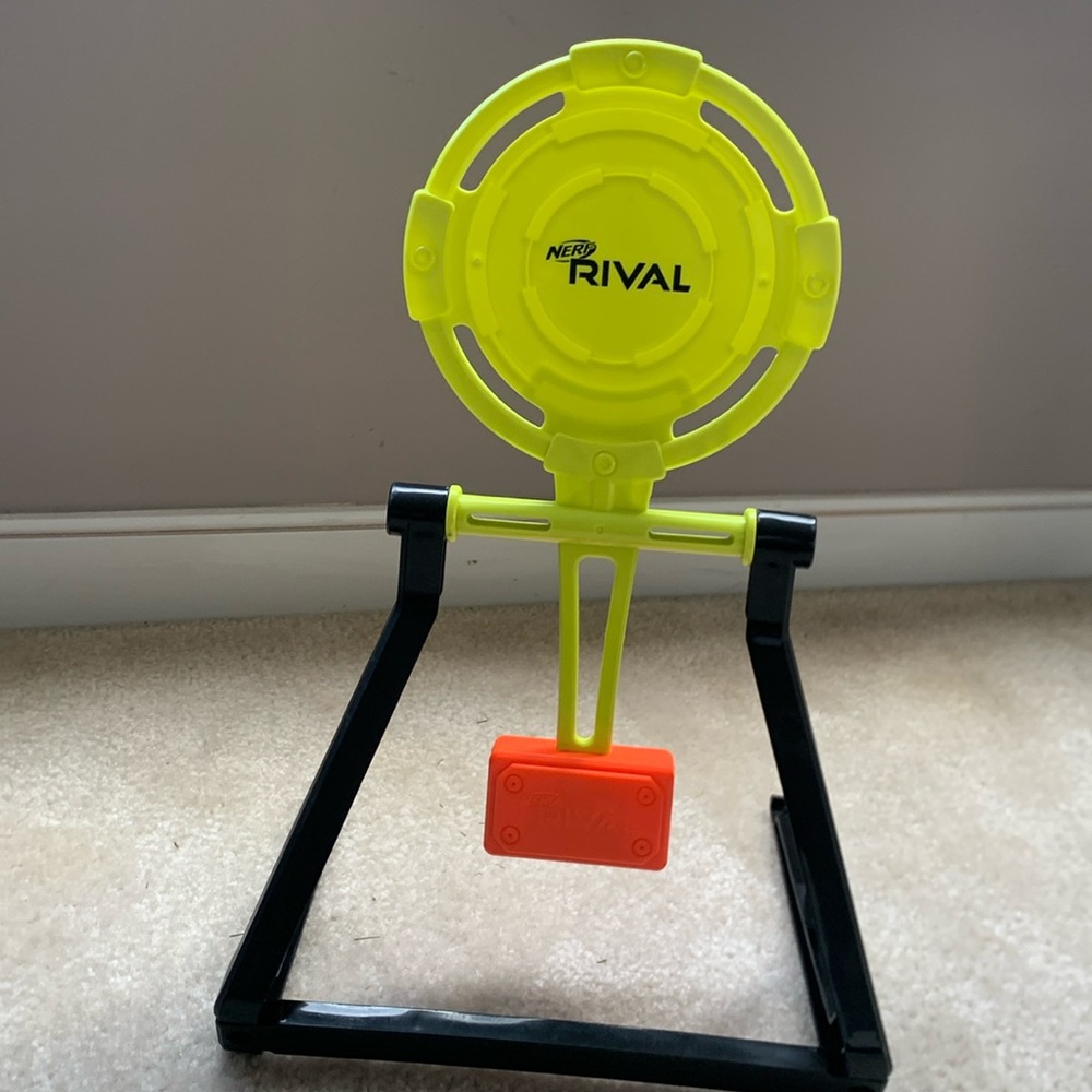 This is a Nerf blaster target
